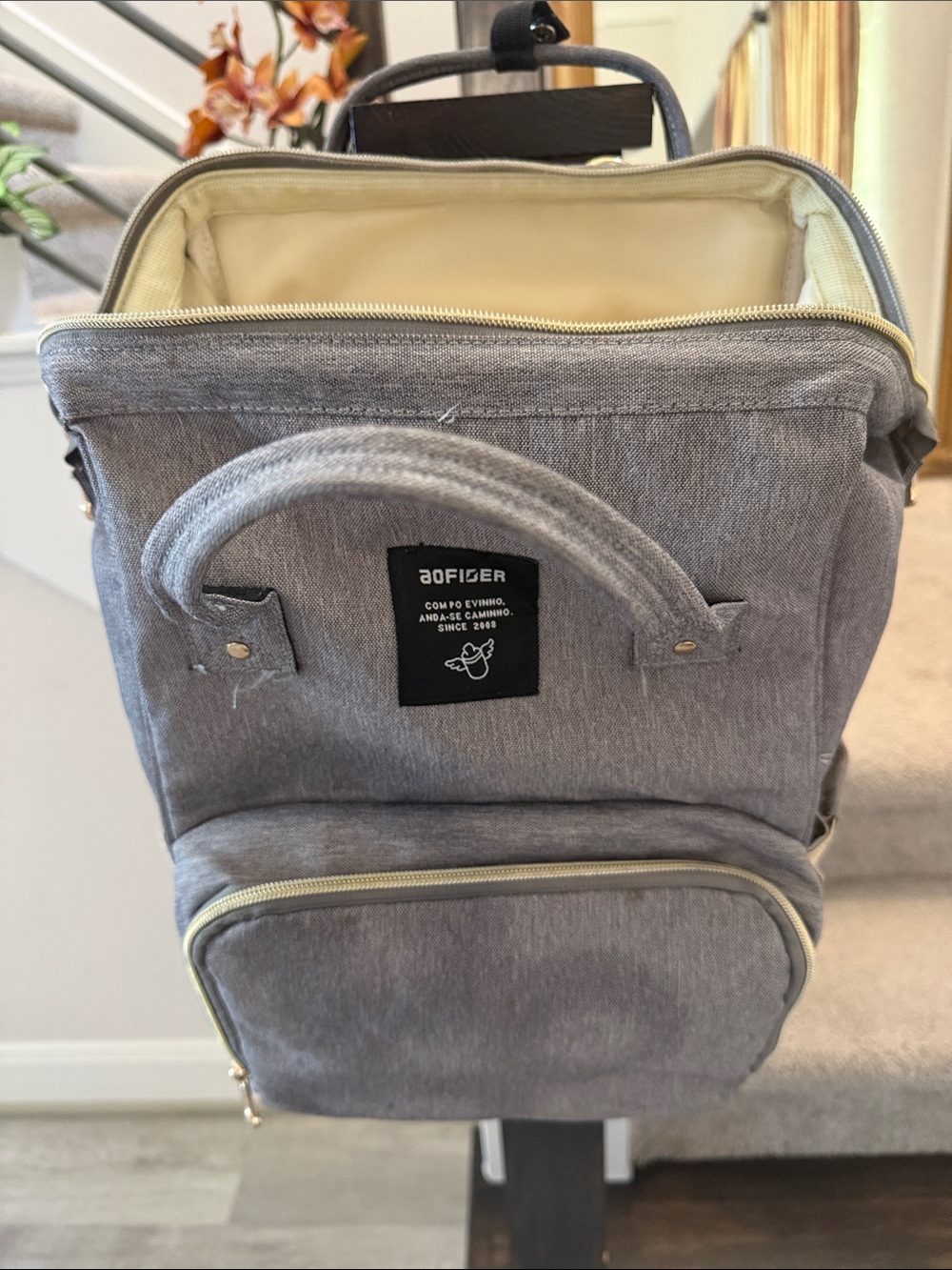 Gray Men's Backpack - Everyday Travel Pack